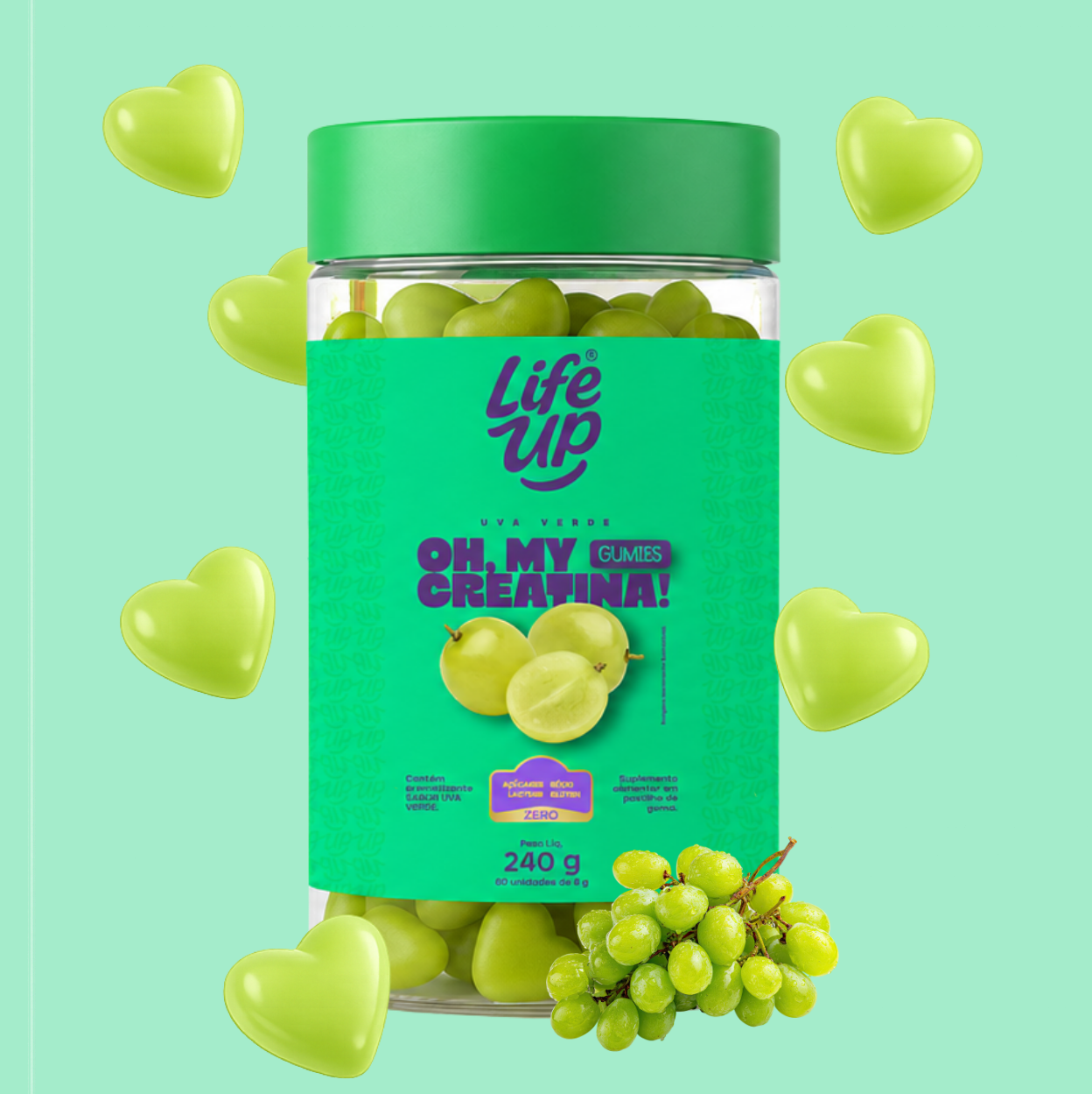 Creatina em Gummies Life UP - 60 Gomas