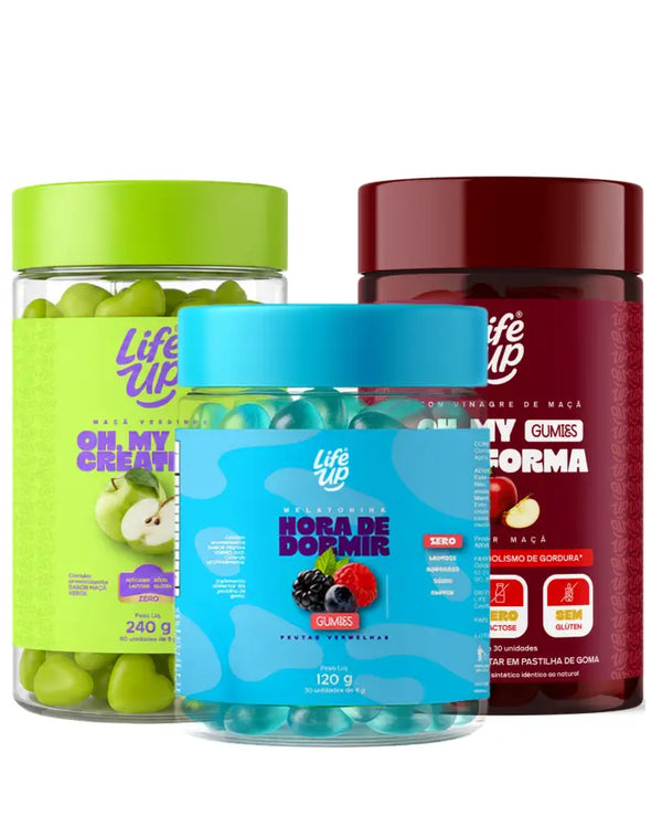 Combo Creatina + Melatonina + Vinagre de maçã