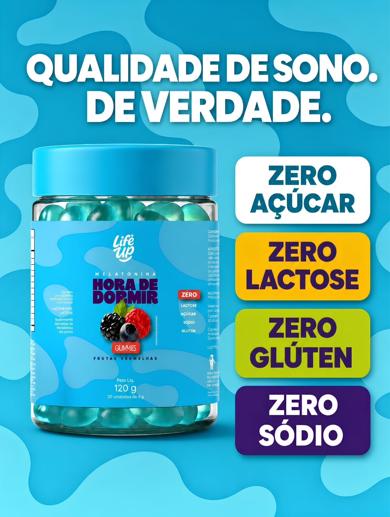 Melatonina em Gummies Life UP - 30 Gomas